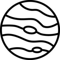 A black and white drawing of a planet vector
