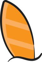 An orange butterfly with a black stripe on its wings vector