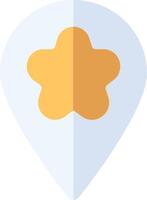 A yellow star on a white pick vector