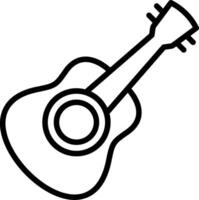 Guitar outline coloring pages vector