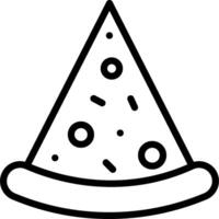 Pizza slice icon on a white background vector