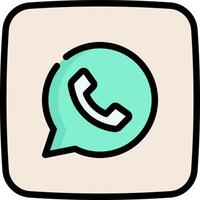 Whatsapp icon with a phone in the center vector