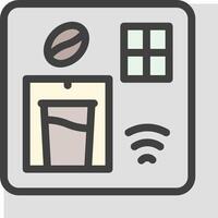 A coffee machine with a wifi icon vector