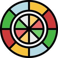 A circular colored wheel with a circle in the middle vector