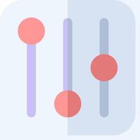A flat icon with three red and pink balls vector