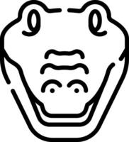 A cartoon crocodile head with a smile vector