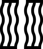 A black and white image of wavy lines vector