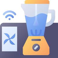 A blender with a wifi symbol on it vector