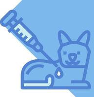 A dog with a syringe and a dog's head vector