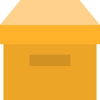 A yellow box with a lid on it vector
