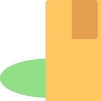 A yellow folder with a green border vector