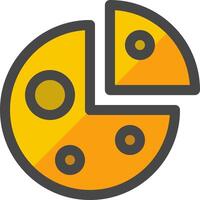 A slice of cheese with a piece missing vector