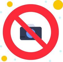 No photography sign with a camera in it vector