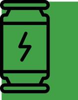 A green and black icon of a wire vector