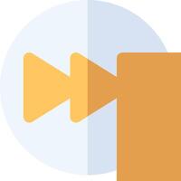 A yellow and orange arrow pointing to the right vector