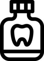A toothbrush in a bottle icon vector