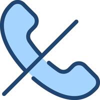 A phone icon with a crossed out line vector