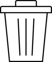 Trash can icon on white background vector