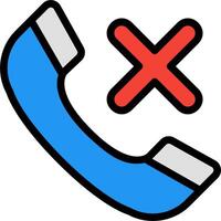 A phone with a red x on it vector
