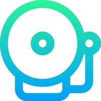 A blue and green icon with a speaker vector