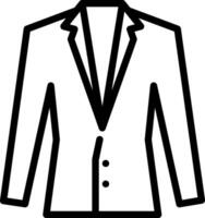 A black and white illustration of a suit vector