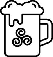A beer mug with a celtic symbol on it vector