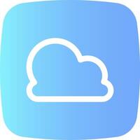 A blue cloud icon with a white cloud in the center vector