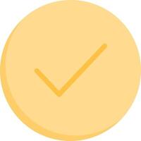 A check mark in a circle on a white background vector