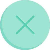 A green button with an x on it vector