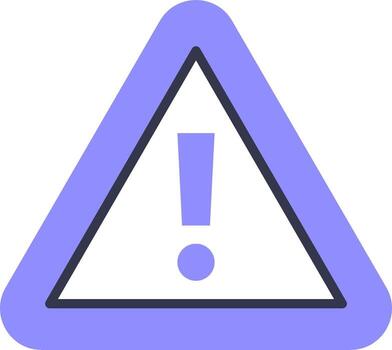 A warning triangle with an exclamation mark vector