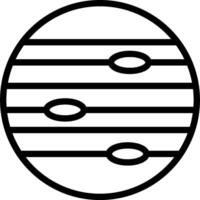 A black and white image of a planet with lines vector