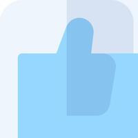 A blue thumb up icon on a white background vector
