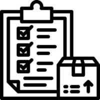 A checklist and a box with a check mark vector