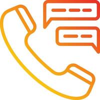 A phone with speech bubbles and a phone icon vector