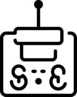 A black and white image of a radio vector