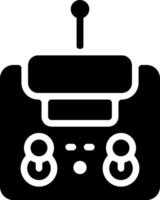 A black and white image of a remote control vector
