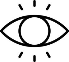 An eye icon on a white background vector