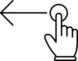 A hand pointing to an arrow on a white background vector