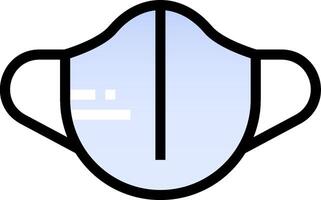 A blue mask with a white background vector