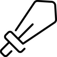 A black and white outline of a knife vector