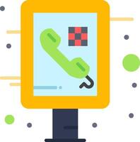 Call center phone booth icon vector