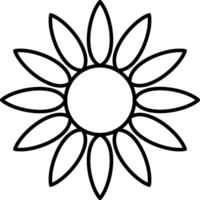 A black and white drawing of a flower vector