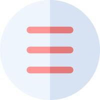 A flat icon of a line with a red line vector