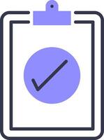 A clipboard with a check mark on it vector