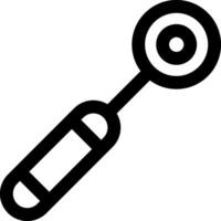 A black and white icon of a pen vector