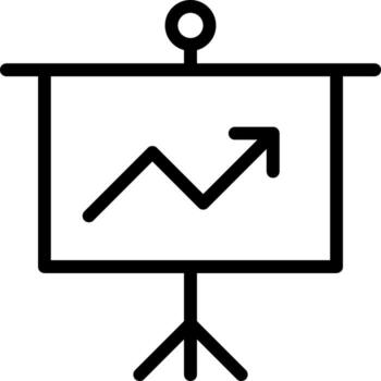 A black and white image of a presentation on a white background vector