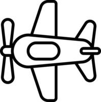 A plane with propellers on the front vector