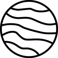 A black and white drawing of a planet vector