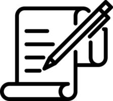 A pen and paper icon on a white background vector