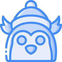 A penguin wearing a hat and a scarf vector